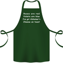 Alzheimers Cheese on Toast Funny Slogan Cotton Apron 100% Organic Forest Green