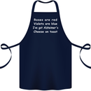 Alzheimers Cheese on Toast Funny Slogan Cotton Apron 100% Organic Navy Blue