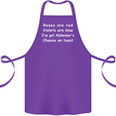 Alzheimers Cheese on Toast Funny Slogan Cotton Apron 100% Organic Purple