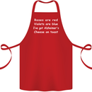 Alzheimers Cheese on Toast Funny Slogan Cotton Apron 100% Organic Red