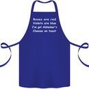 Alzheimers Cheese on Toast Funny Slogan Cotton Apron 100% Organic Royal Blue
