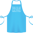 Alzheimers Cheese on Toast Funny Slogan Cotton Apron 100% Organic Turquoise