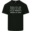 Alzheimers Cheese on Toast Funny Slogan Mens Cotton T-Shirt Tee Top Black