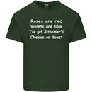 Alzheimers Cheese on Toast Funny Slogan Mens Cotton T-Shirt Tee Top Forest Green