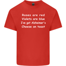 Alzheimers Cheese on Toast Funny Slogan Mens Cotton T-Shirt Tee Top Red