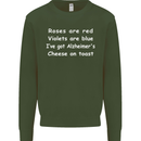 Alzheimers Cheese on Toast Funny Slogan Mens Sweatshirt Jumper Forest Green