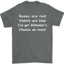 Alzheimers Cheese on Toast Funny Slogan Mens T-Shirt Cotton Gildan Charcoal