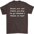 Alzheimers Cheese on Toast Funny Slogan Mens T-Shirt Cotton Gildan Dark Chocolate