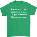 Alzheimers Cheese on Toast Funny Slogan Mens T-Shirt Cotton Gildan Irish Green