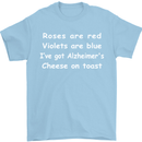 Alzheimers Cheese on Toast Funny Slogan Mens T-Shirt Cotton Gildan Light Blue