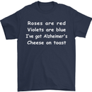 Alzheimers Cheese on Toast Funny Slogan Mens T-Shirt Cotton Gildan Navy Blue