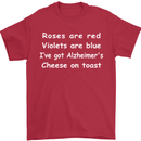 Alzheimers Cheese on Toast Funny Slogan Mens T-Shirt Cotton Gildan Red