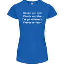 Alzheimers Cheese on Toast Funny Slogan Womens Petite Cut T-Shirt Royal Blue