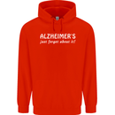 Alzheimers Just Forget About Funny Slogan Mens 80% Cotton Hoodie Bright Red