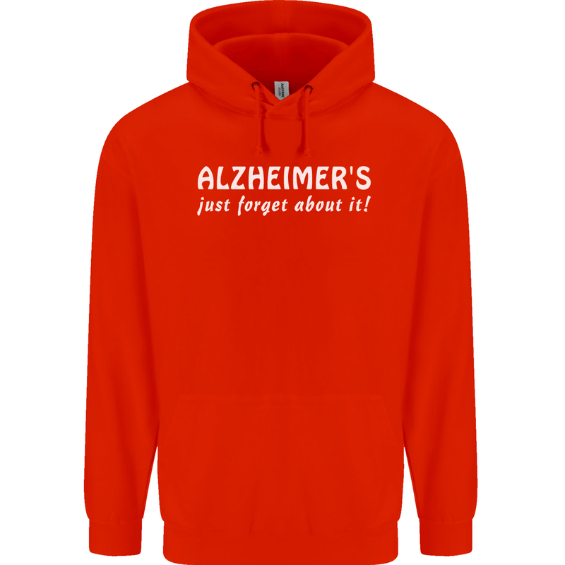 Alzheimers Just Forget About Funny Slogan Mens 80% Cotton Hoodie Bright Red