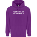 Alzheimers Just Forget About Funny Slogan Mens 80% Cotton Hoodie Purple