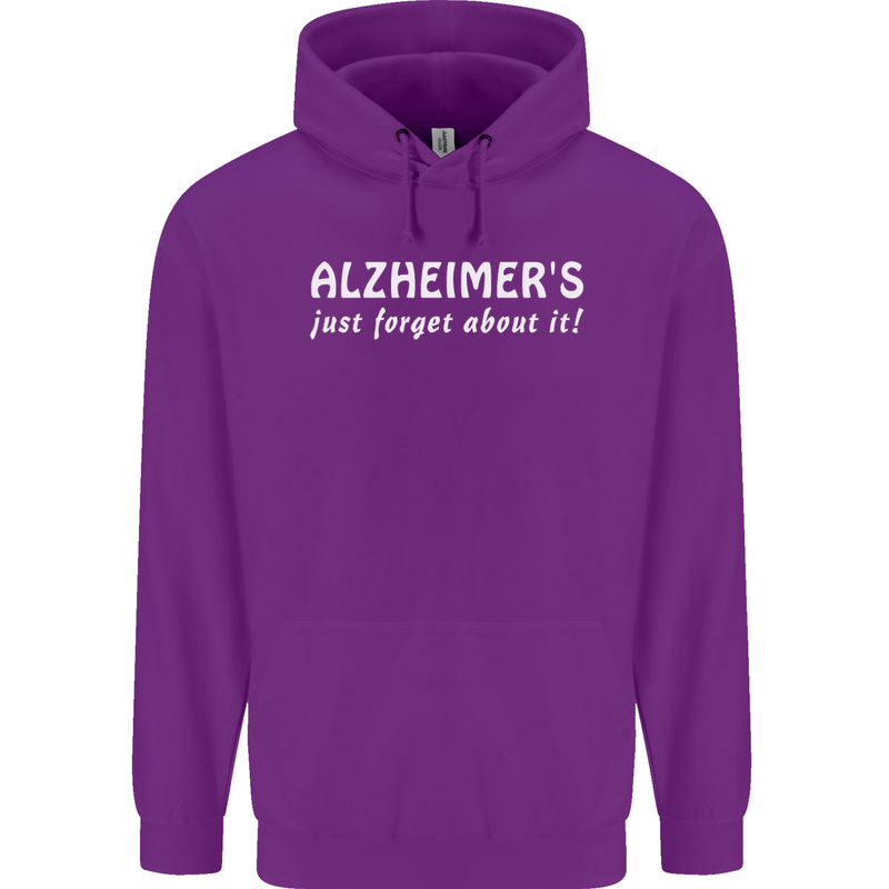 Alzheimers Just Forget About Funny Slogan Mens 80% Cotton Hoodie Purple
