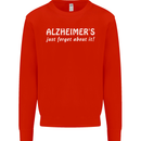 Alzheimers Just Forget About Funny Slogan Mens Sweatshirt Jumper Bright Red
