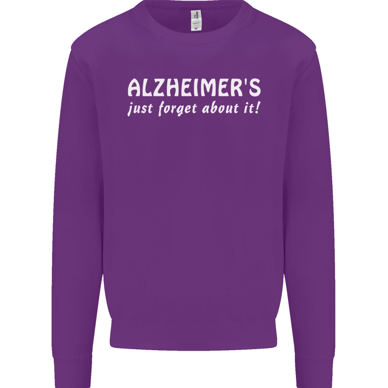 Alzheimers Just Forget About Funny Slogan Mens Sweatshirt Jumper Purple