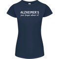 Alzheimers Just Forget About Funny Slogan Womens Petite Cut T-Shirt Navy Blue