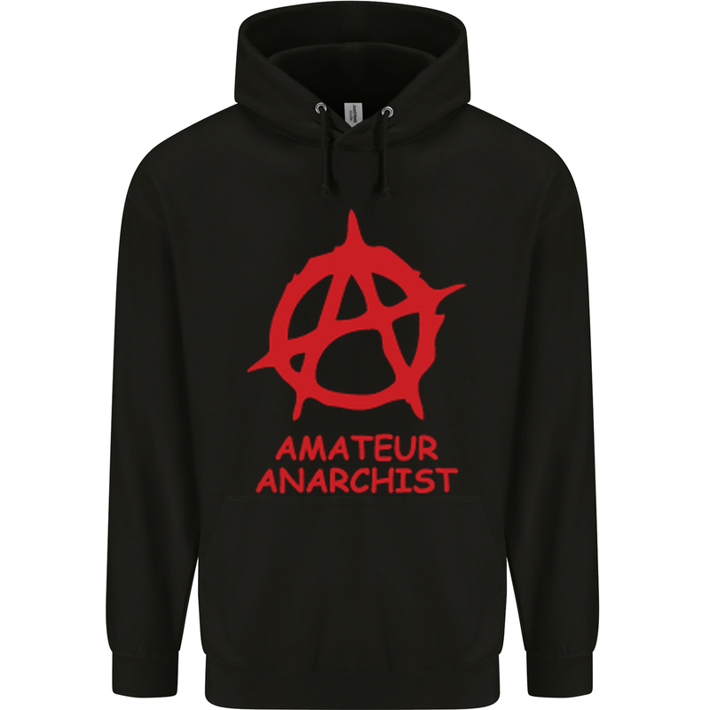 Amateur Anarchist Anarchism Activist Funny Childrens Kids Hoodie Black