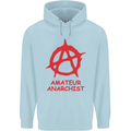 Amateur Anarchist Anarchism Activist Funny Childrens Kids Hoodie Light Blue