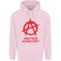Amateur Anarchist Anarchism Activist Funny Childrens Kids Hoodie Light Pink
