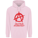 Amateur Anarchist Anarchism Activist Funny Childrens Kids Hoodie Light Pink
