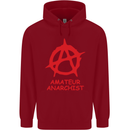 Amateur Anarchist Anarchism Activist Funny Childrens Kids Hoodie Red