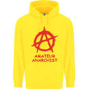 Amateur Anarchist Anarchism Activist Funny Childrens Kids Hoodie Yellow