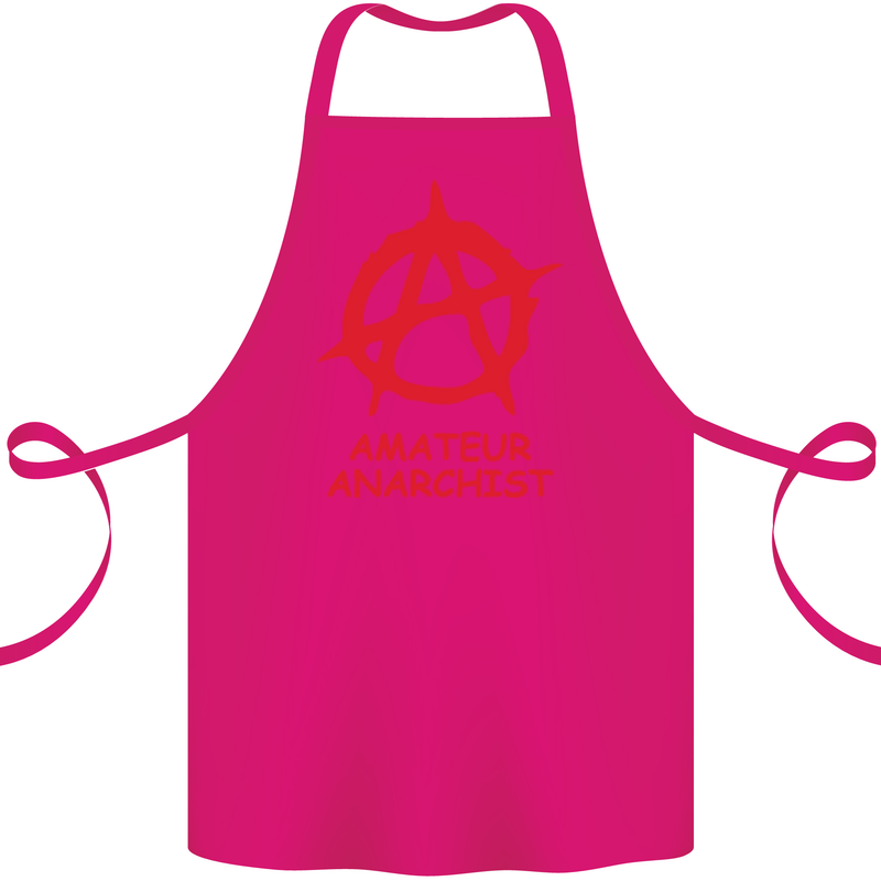 Amateur Anarchist Anarchism Activist Funny Cotton Apron 100% Organic Pink