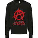 Amateur Anarchist Anarchism Activist Funny Kids Sweatshirt Jumper Black