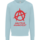 Amateur Anarchist Anarchism Activist Funny Kids Sweatshirt Jumper Light Blue