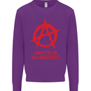 Amateur Anarchist Anarchism Activist Funny Kids Sweatshirt Jumper Purple