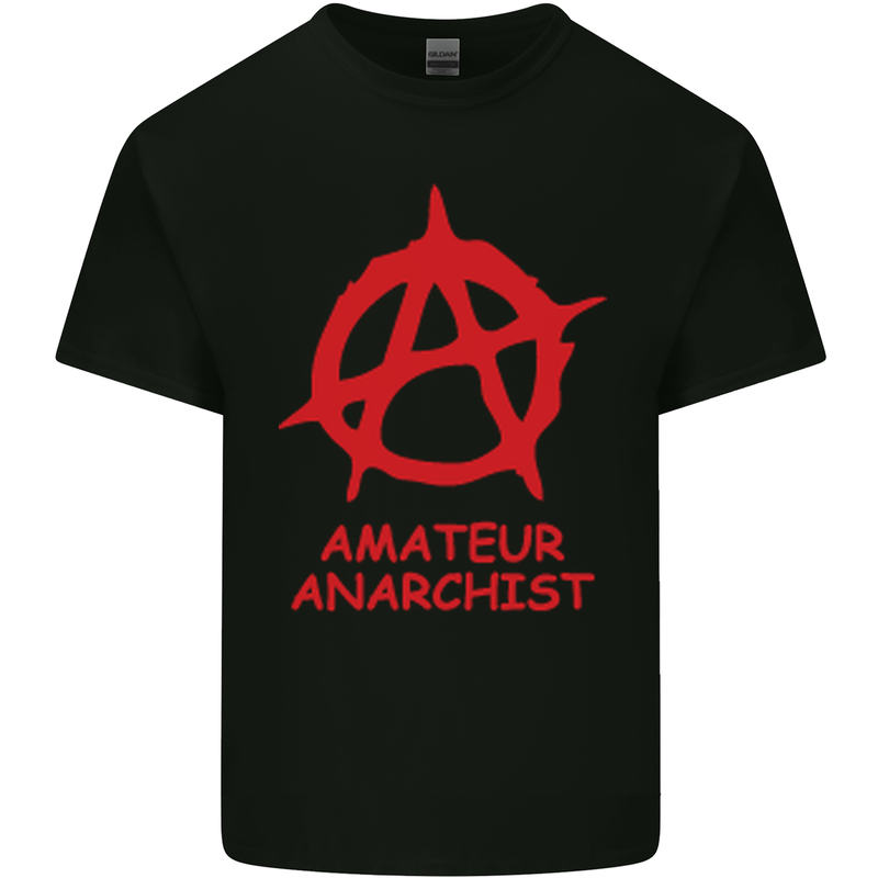 Amateur Anarchist Anarchism Activist Funny Mens Cotton T-Shirt Tee Top Black