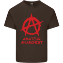 Amateur Anarchist Anarchism Activist Funny Mens Cotton T-Shirt Tee Top Dark Chocolate