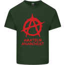 Amateur Anarchist Anarchism Activist Funny Mens Cotton T-Shirt Tee Top Forest Green
