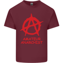 Amateur Anarchist Anarchism Activist Funny Mens Cotton T-Shirt Tee Top Maroon