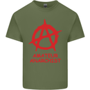 Amateur Anarchist Anarchism Activist Funny Mens Cotton T-Shirt Tee Top Military Green
