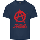 Amateur Anarchist Anarchism Activist Funny Mens Cotton T-Shirt Tee Top Navy Blue