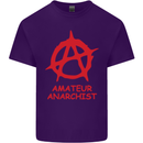Amateur Anarchist Anarchism Activist Funny Mens Cotton T-Shirt Tee Top Purple