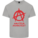 Amateur Anarchist Anarchism Activist Funny Mens Cotton T-Shirt Tee Top Sports Grey