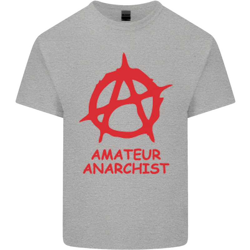 Amateur Anarchist Anarchism Activist Funny Mens Cotton T-Shirt Tee Top Sports Grey
