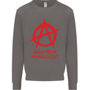 Amateur Anarchist Anarchism Activist Funny Mens Sweatshirt Jumper Charcoal