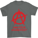 Amateur Anarchist Anarchism Activist Funny Mens T-Shirt Cotton Gildan Charcoal