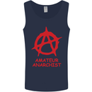 Amateur Anarchist Anarchism Activist Funny Mens Vest Tank Top Navy Blue
