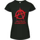 Amateur Anarchist Anarchism Activist Funny Womens Petite Cut T-Shirt Black