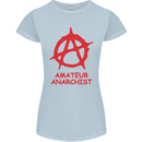 Amateur Anarchist Anarchism Activist Funny Womens Petite Cut T-Shirt Light Blue