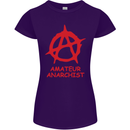 Amateur Anarchist Anarchism Activist Funny Womens Petite Cut T-Shirt Purple