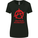 Amateur Anarchist Anarchism Activist Funny Womens Wider Cut T-Shirt Black